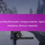 Monthly Bonuses: Unique events, Special missions, Bonus rewards
