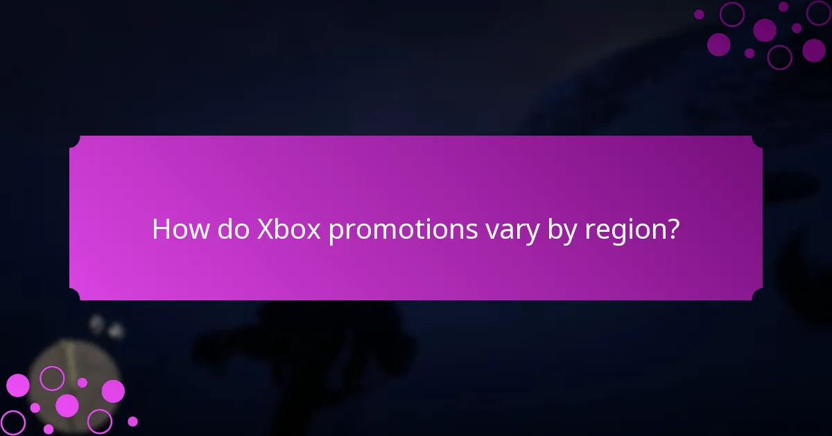 How do Xbox promotions vary by region?