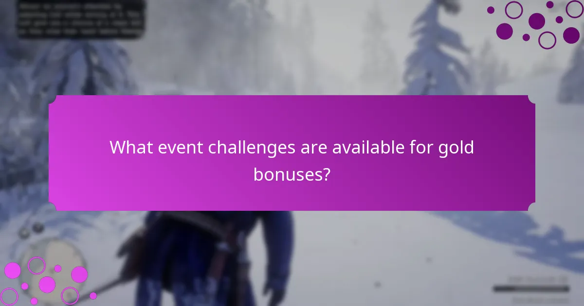What event challenges are available for gold bonuses?