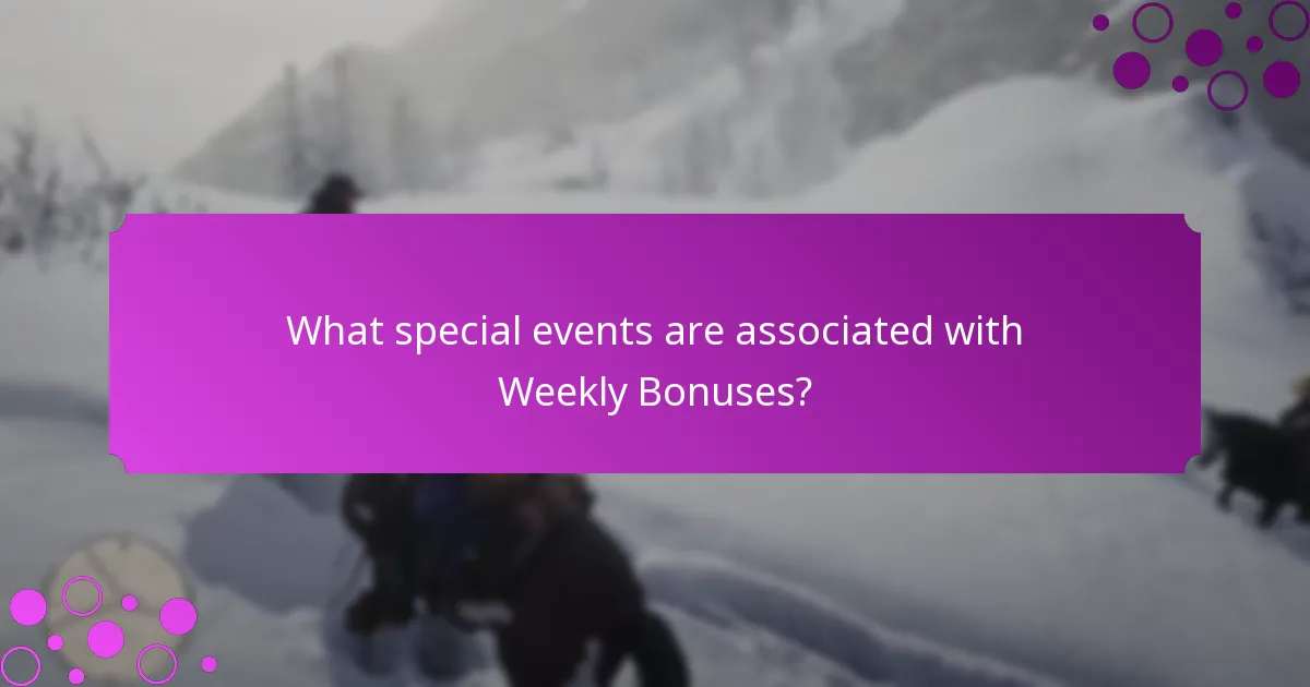 What special events are associated with Weekly Bonuses?