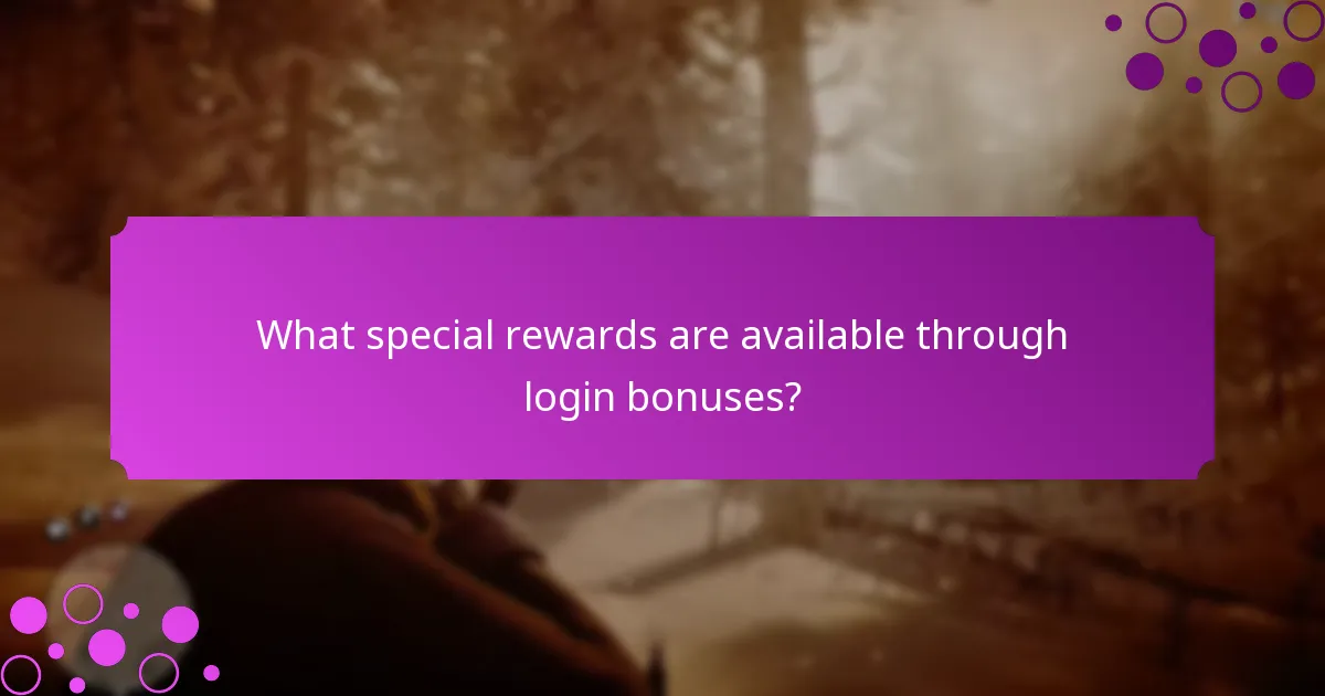 What special rewards are available through login bonuses?