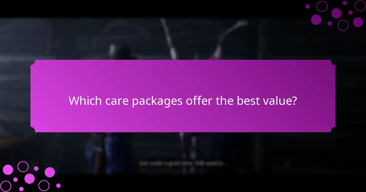 Which care packages offer the best value?